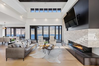 Living room in a Tobiano custom home