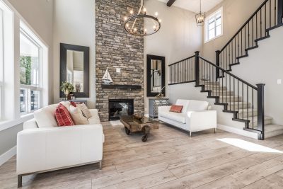 Fireplace in a living room