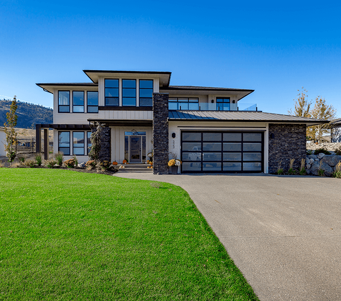 the facade of a luxury designed home