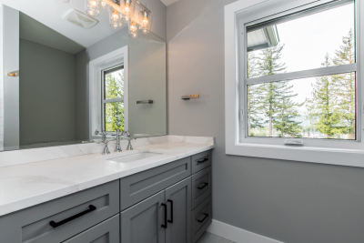 Comfortable bathroom in a home in Bear Creek, BC