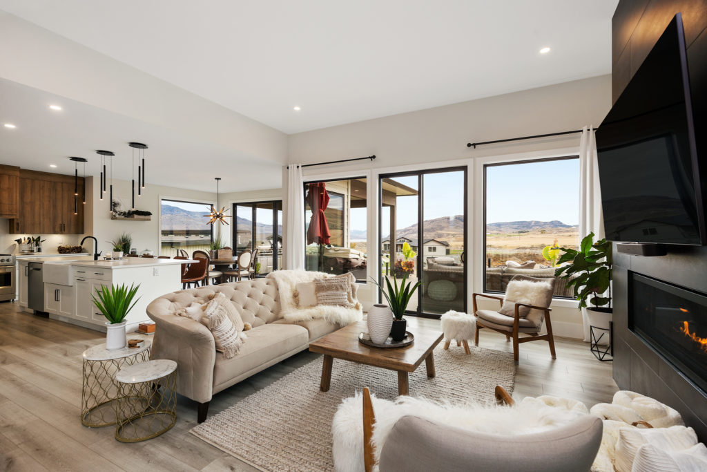 elegantly furnished living room